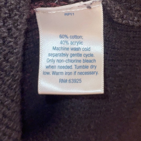 Urban pipeline pullover charcoal/burgundy sweater size young men’s (junior) L - Picture 6 of 7